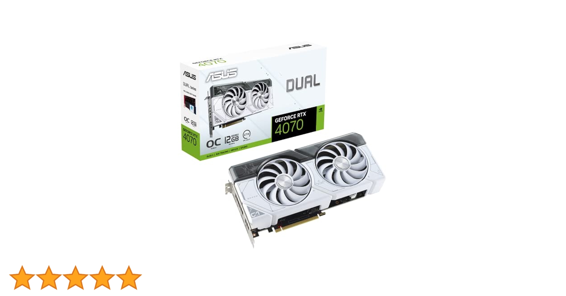 ASUS RTX 4070 OC 12GB white 最終値下げ ASUS GeForce RTX 4070 OC 12GB Graphics Card, PCIe 4.0, HDMI